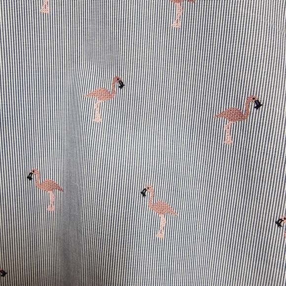 Limited Edition Blue Flamingo Short Sleeve Shirt UK Medium - Picture 3 of 5